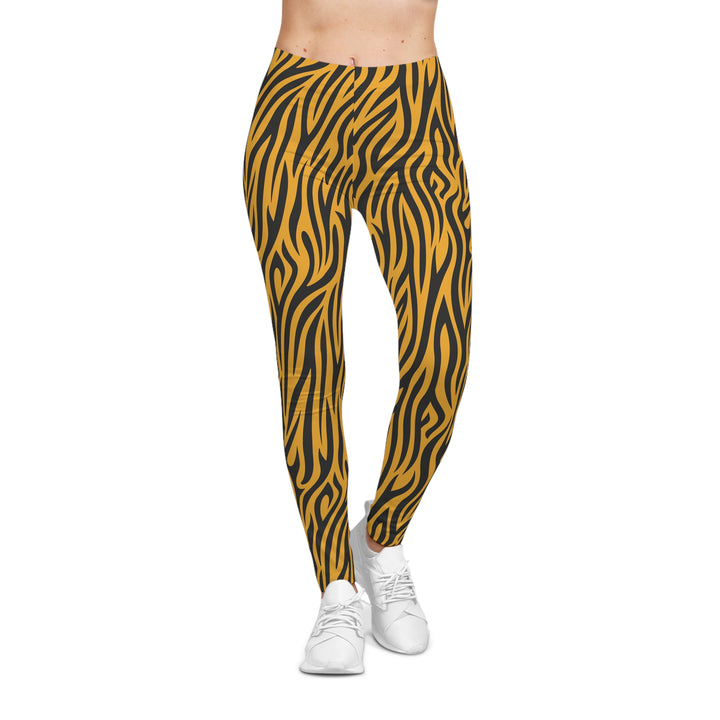 Tiger Striped Womens Casual Leggings