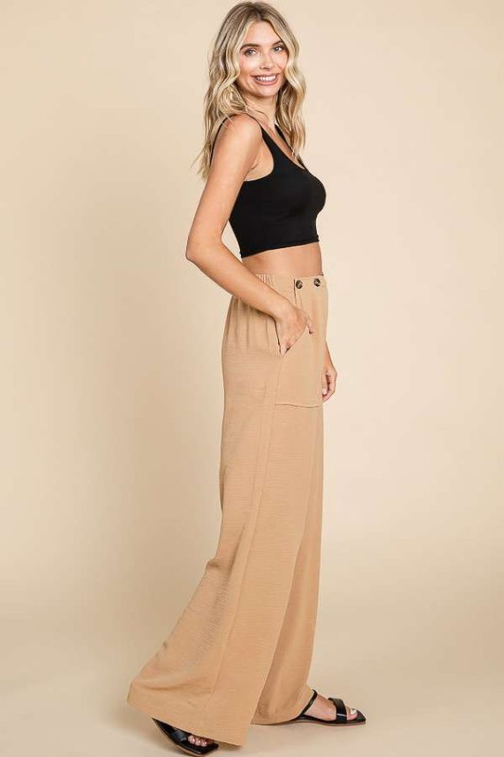 Culture Code Full Size High Waist Wide Leg Cargo Pants