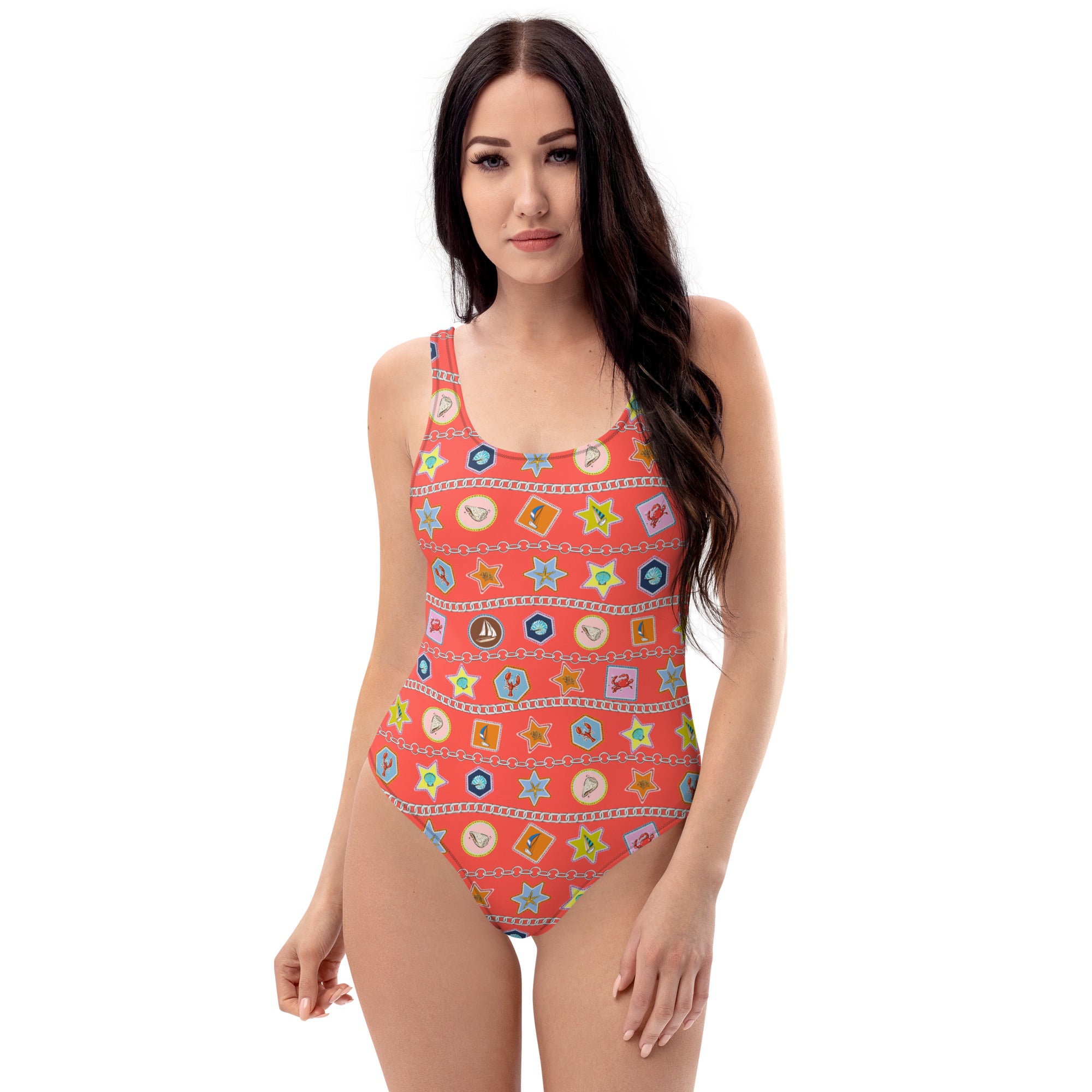 Colorful Retro One-Piece Swimsuit – Fun & Playful Vintage-Inspired Swimwear