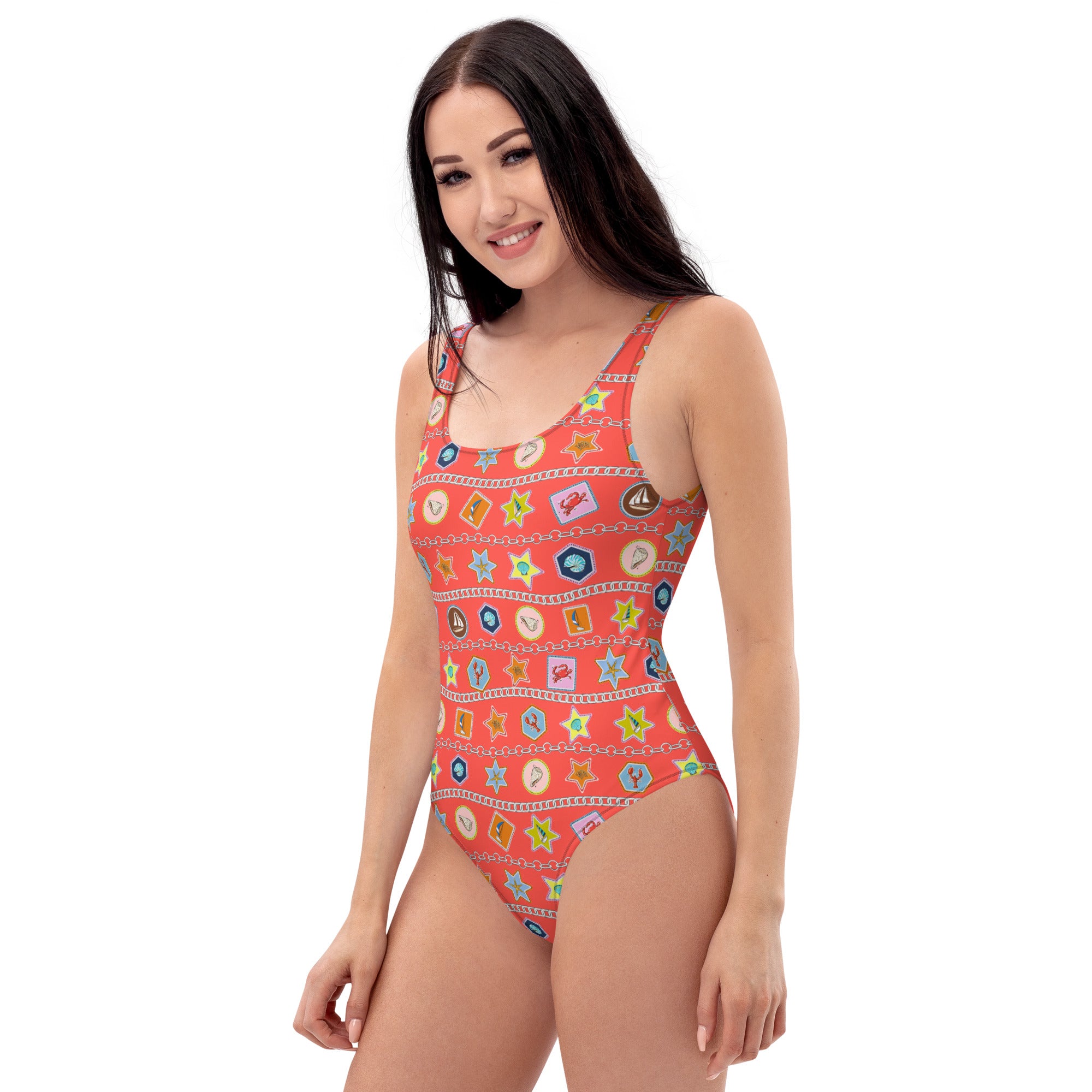 Colorful Retro One-Piece Swimsuit – Fun & Playful Vintage-Inspired Swimwear