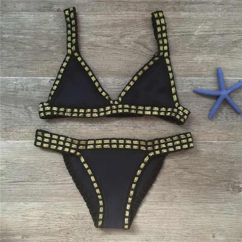 Crochet Swimsuit Bikinis Women'S Swimming Suit Sexy Bandage Brazilian Bikini 2023 Swimwear Women Bathing Suit Biquini 120